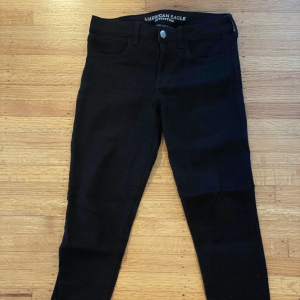 American Eagle Super Skinny Stretch X Black Jeans 28